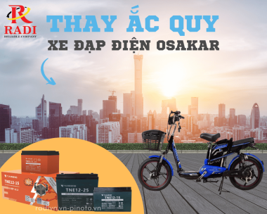 Thay bình xe đạp điện Osakar giá tốt, miễn phí lắp đặt tận nơi