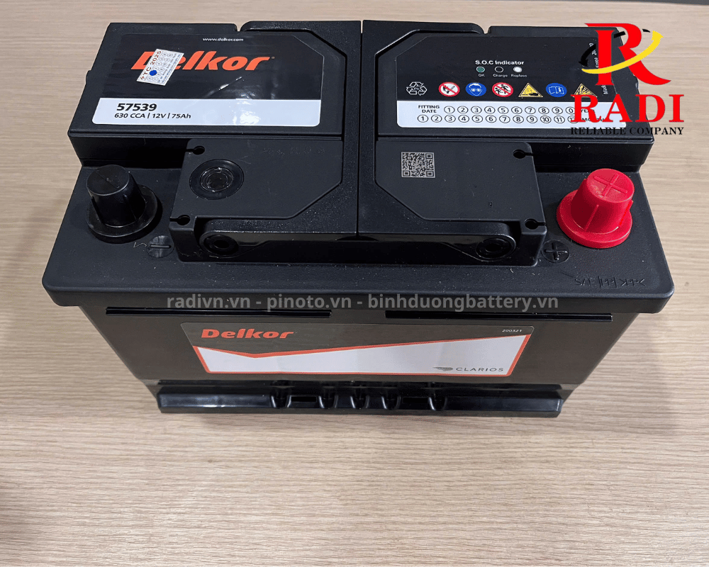 ẮC QUY DELKOR DIN75 (57539) 12V-75AH - ẮC QUY RADI VIỆT NAM